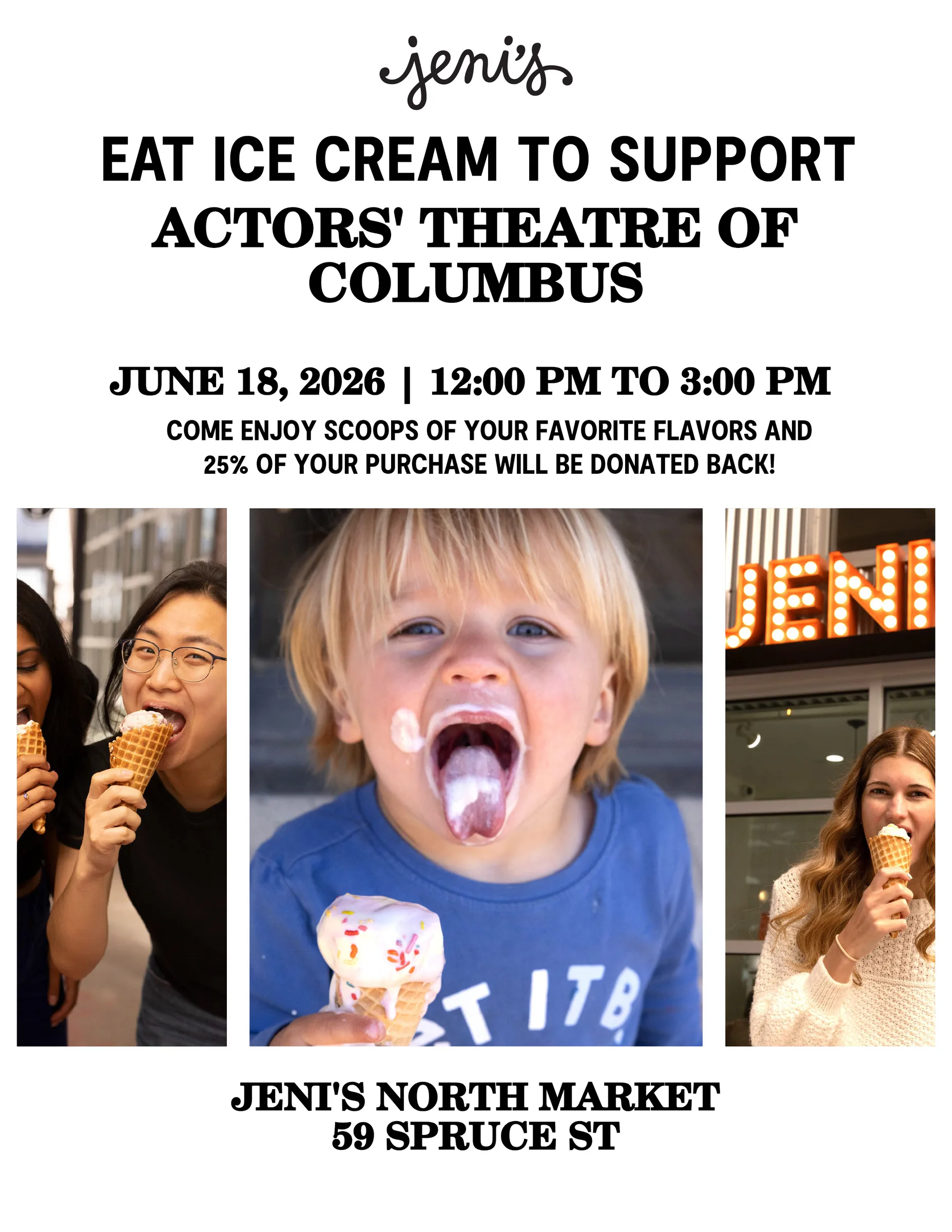 Eat Jeni's Ice Cream for Actors' Theatre
